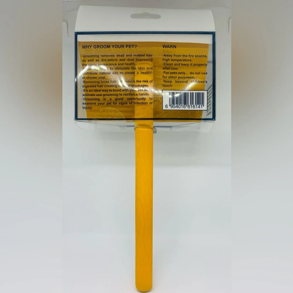 Brush for Dog, Slicker for Grooming, Groomgrip Coating, Yellow , Large NEW!!!